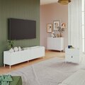 Manhattan Comfort Bogardus 3-Piece TV Stand Living Room Set in White 3-31892AMC86